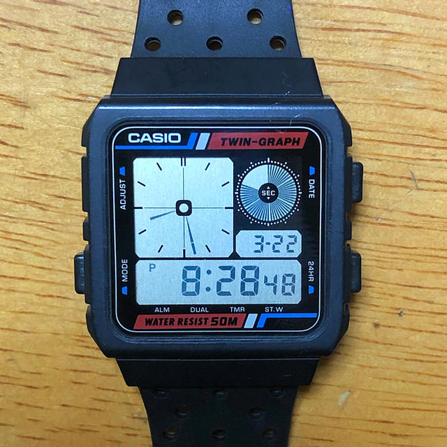 CASIO AEー20W 1980 TWINーGRAPH デジタル 80s