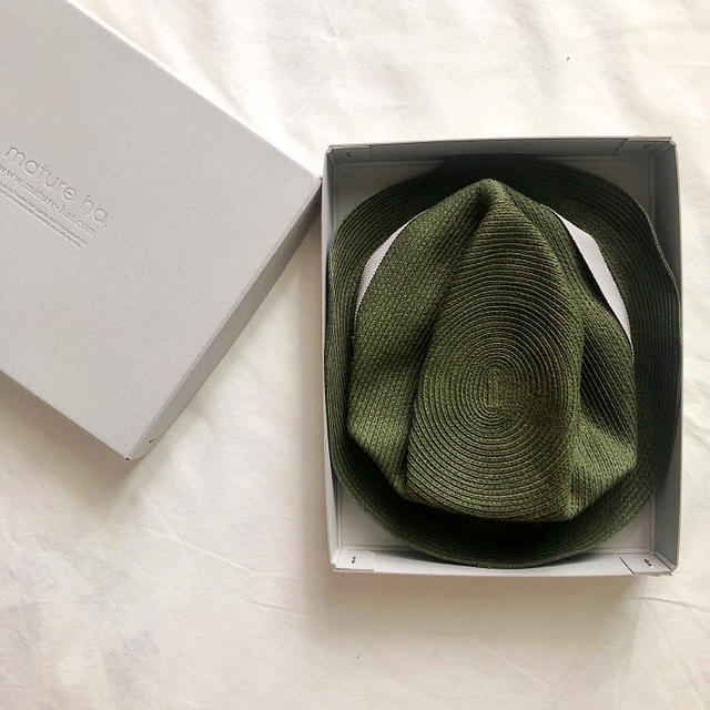 ☆未使用品☆mature ha. BOXED HAT 4.5cm カーキ ☆未使用品☆mature ha. BOXED HAT 4.5cm カーキ