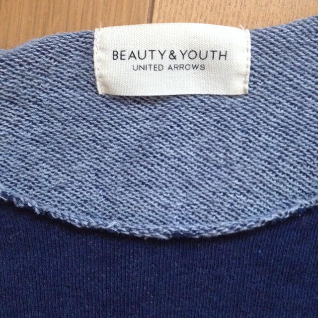 BEAUTY&YOUTH UNITED ARROWS(ビューティアンドユースユナイテッドアローズ)のB&Y＊ネイビースウェットトップス レディースのトップス(カットソー(長袖/七分))の商品写真