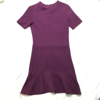 カルヴェン(CARVEN)のCARVEN 膝丈パープルワンピース(ひざ丈ワンピース)