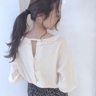 フラワー(flower)のひよこサブレ様専用 flower puti frill thermal(カットソー(長袖/七分))