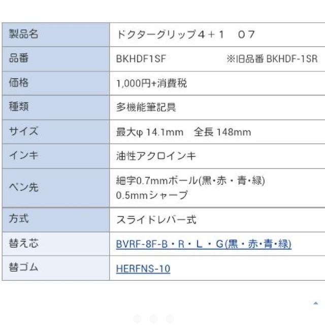 PILOT(パイロット)の▦  パイロット ドクターグリップ4＋1 
　　～パール・ホワイト～ インテリア/住まい/日用品の文房具(ペン/マーカー)の商品写真