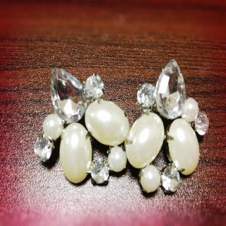 パールＸビジュー ピアス(ピアス)