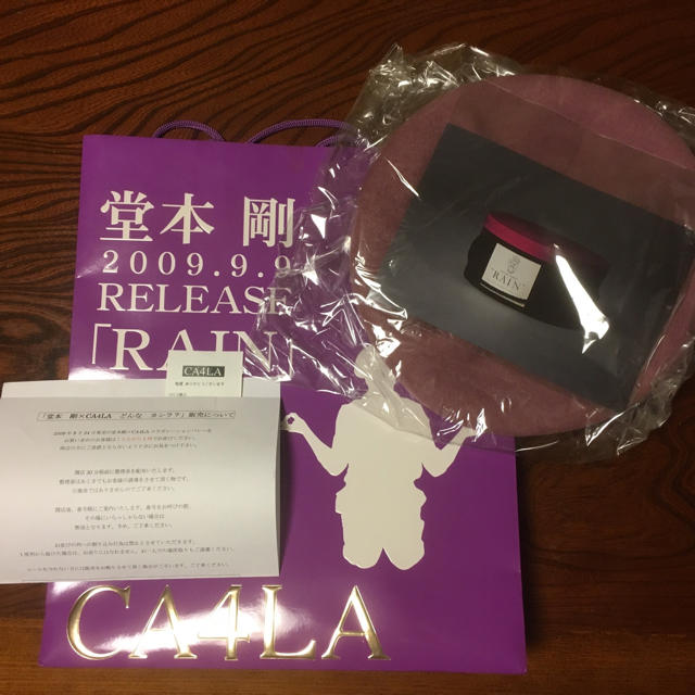 CA4LA - 堂本剛 CA4LAコラボベレー帽「ピンク（桜）・CD・ショッパー付」