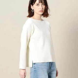 ビューティアンドユースユナイテッドアローズ(BEAUTY&YOUTH UNITED ARROWS)のビューティーアンドユース リブニット 白(ニット/セーター)