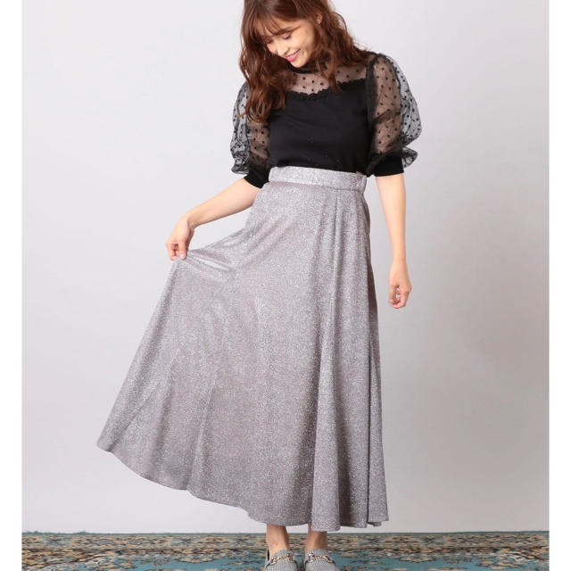 MIIA(ミーア)の専用です。 MIIA  キラキラ ラメ スカート レディースのスカート(ロングスカート)の商品写真