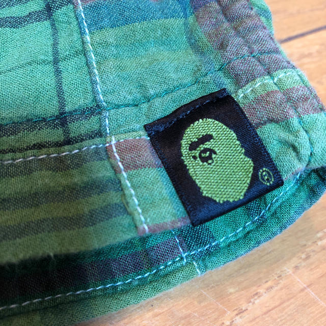 A BATHING APE - a bathing ape エイプ ハーフパンツ グリーンチェック