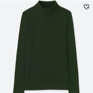 ユニクロ(UNIQLO)のUNIQLO＊リブハイネックT（長袖）☆美品(Tシャツ(長袖/七分))