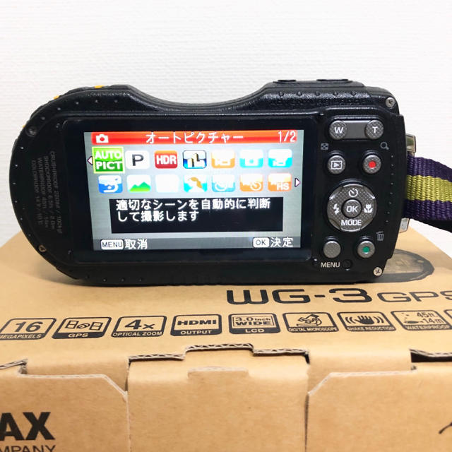 PENTAX(ペンタックス)のようし様専用)PENTAX 防水デジタルカメラ PENTAX WG-3GPS スマホ/家電/カメラのカメラ(コンパクトデジタルカメラ)の商品写真