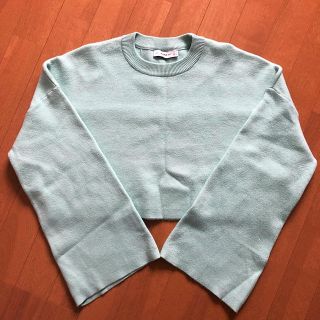 ザラ(ZARA)のZARAショート丈 ミントグリーン ニット(ニット/セーター)