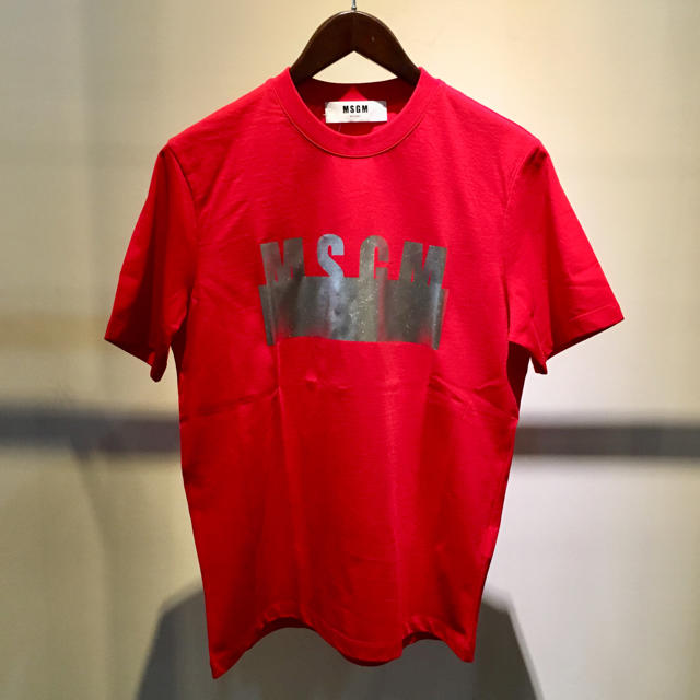 MSGM エムエスジーエム 新品 シルバーロゴ Tシャツ レッド