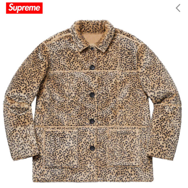 Supreme(シュプリーム)のsupreme Faux Suede Leopard Coat tan S メンズのジャケット/アウター(その他)の商品写真