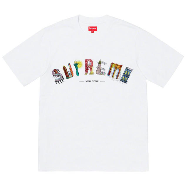 supreme city 白 Mトップス