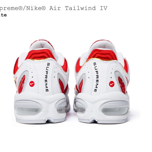 Supreme(シュプリーム)のsupreme NIKE AIR Tailwind IV  10(28cm) メンズの靴/シューズ(スニーカー)の商品写真