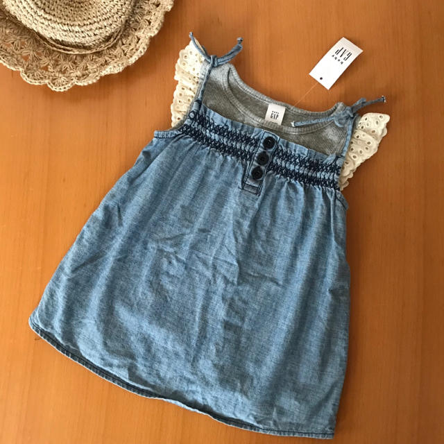 babyGAP(ベビーギャップ)の新品 タンクトップ キャミワンピース セット 70 80 キッズ/ベビー/マタニティのベビー服(~85cm)(タンクトップ/キャミソール)の商品写真