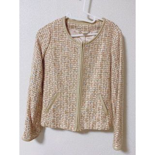 ミッシュマッシュ(MISCH MASCH)の【美品】MISCHMASCH ツイードジャケット(ノーカラージャケット)