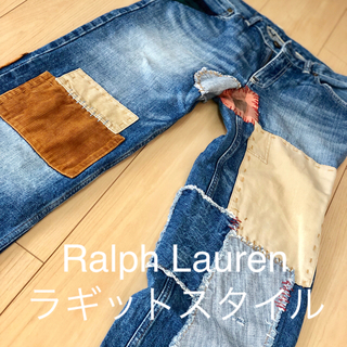 ダブルアールエル(RRL)の【希少】Ralph Lauren パッチワークデニム(デニム/ジーンズ)