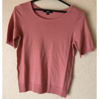 ユニクロ(UNIQLO)の新品  半袖ニット Sサイズ(Tシャツ(半袖/袖なし))