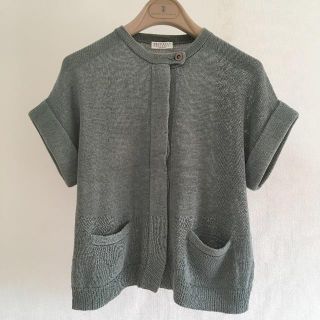 ブルネロクチネリ(BRUNELLO CUCINELLI)のBrunello Cucinelli コットンニット M グリーン(カーディガン)