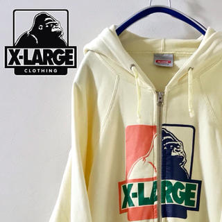 X-LARGE 着丈77cmビッグシルエットフーディー ゴリラロゴ