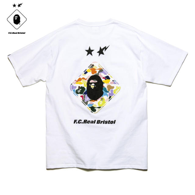 F.C.R.B.(エフシーアールビー)の白 L BAPE x F.C.R.B. BACK EMBLEM TEE メンズのトップス(Tシャツ/カットソー(半袖/袖なし))の商品写真