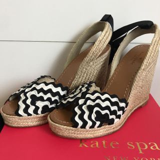 ケイトスペードニューヨーク(kate spade new york)の未使用ケイトスペード   黒サンダル  6 1/2  23.5cm相当(サンダル)