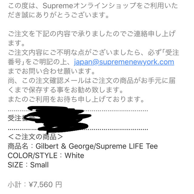 Gilbert & George/Supreme LIFE Tee   Sサイズ 1