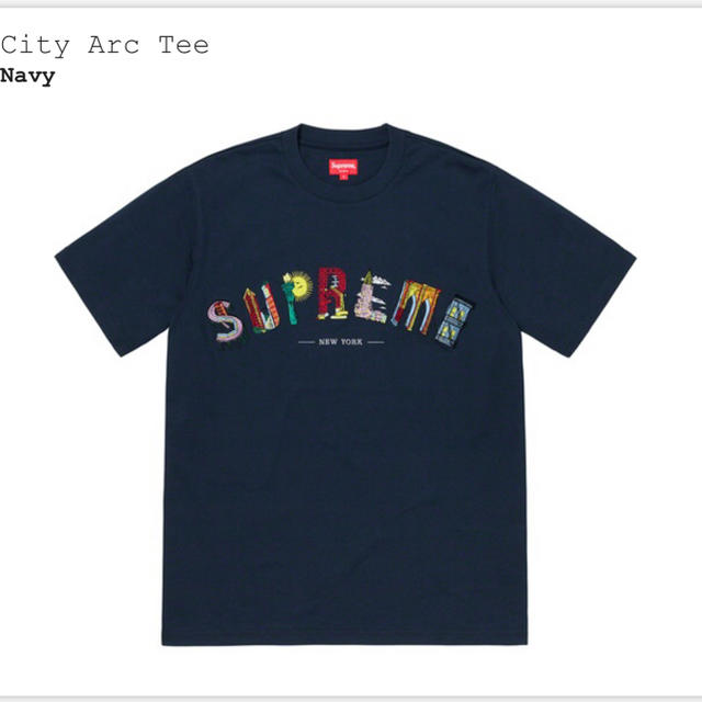 supreme City arc Ｔシャツ サイズm ネイビーTシャツ/カットソー(半袖/袖なし)
