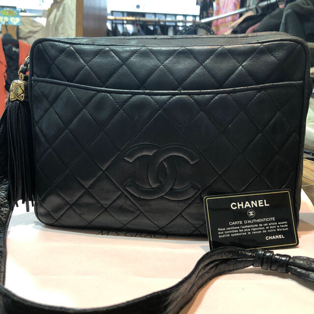 CHANELマトラッセフリンジショルダーバッグ