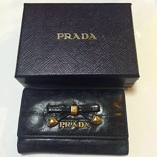 プラダ(PRADA)の【PRADA】リボン付きキーケース(名刺入れ/定期入れ)