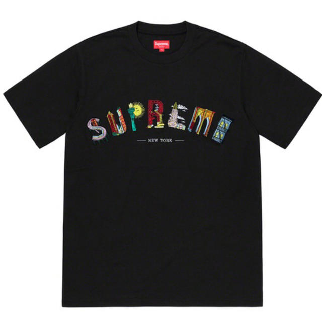 渋谷購入 黒 Lサイズ Supreme City Arc Tee