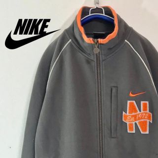 ナイキ(NIKE)のナイキ ワッペン FZスウェット グリーンxオレンジ/メンズM(スウェット)