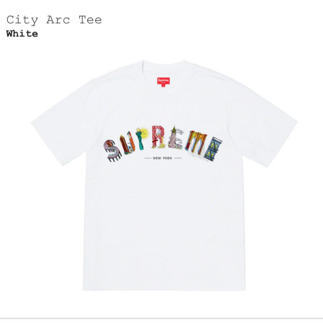 supreme City Arc Tee White Large ホワイト L