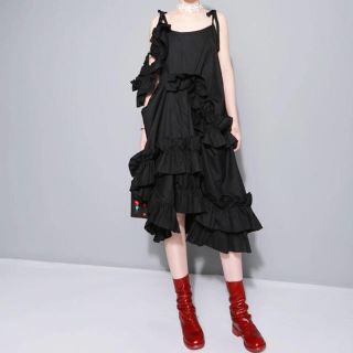 コムデギャルソン(COMME des GARCONS)の再入荷♡インポート アシンメトリーフリルキャミワンピース(ロングワンピース/マキシワンピース)