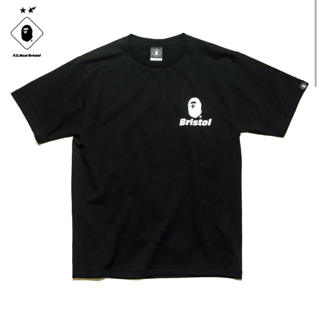 黒 L BAPE x F.C.R.B. BACK EMBLEM TEE