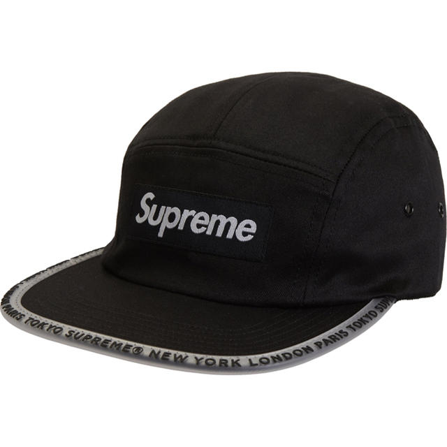 supreme worldwide visor cap シュプリーム 黒キャップ