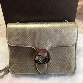 グッチ(Gucci)の正規品 未使用 GUCCI パイソン ショルダー クラッチ ハンドバッグ(ハンドバッグ)