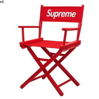 シュプリーム(Supreme)の赤 レッド supreme  椅子 ディレクターズチェアー(折り畳みイス)