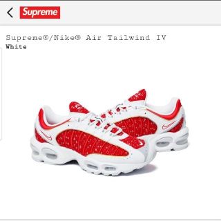 シュプリーム(Supreme)のSupreme×NIKE AIR MAX TAILWIND Ⅳ白赤 US9(スニーカー)