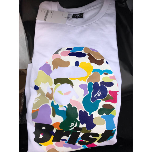 値下 白 2XL BAPE xF.C.R.B.L/S APE HEAD TEE