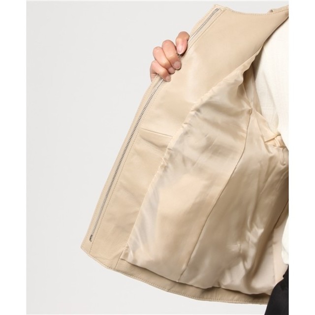 IENA(イエナ)の17SS超美品ラムレザーライダースブルゾン レディースのジャケット/アウター(ライダースジャケット)の商品写真