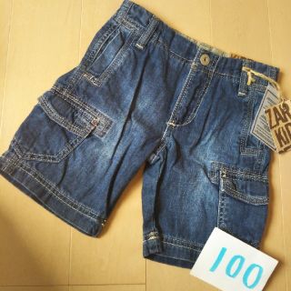 ザラキッズ(ZARA KIDS)の新品　ザラキッズ　100ぐらい　やや難あり　デニム　ハーフパンツ(パンツ/スパッツ)