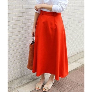 イエナ(IENA)の18SS超美品TAボンディングスカート 40 レッド(ひざ丈スカート)