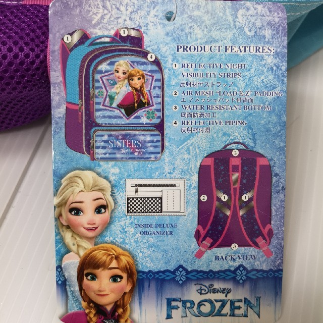 Disney(ディズニー)の新品　FROZENアナ雪　ジュニアバックパック キッズ/ベビー/マタニティのこども用バッグ(リュックサック)の商品写真