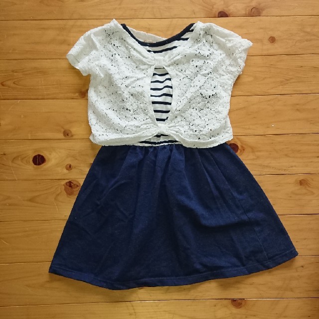 しまむら(シマムラ)のワンピース 130 キッズ/ベビー/マタニティのキッズ服女の子用(90cm~)(ワンピース)の商品写真