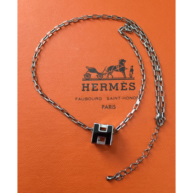 Hermes - 未使用 超美品 エルメス キューブ ネックレス ブラック