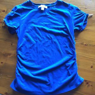 マイケルコース(Michael Kors)の美品‼︎   マイケルコース  袖がかっこいいブルーTシャツ サイズM(Tシャツ(半袖/袖なし))