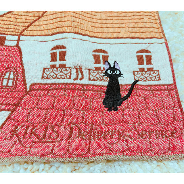 ジブリ(ジブリ)の新品 魔女の宅急便 KIKI'S Delivery Service 大判ハンカチ エンタメ/ホビーのアニメグッズ(タオル)の商品写真