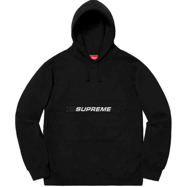 トップスZip Pouch Hooded Sweatshirt 黒 ブラック