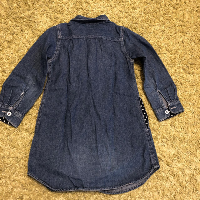 110センチ デニムワンピース キッズ/ベビー/マタニティのキッズ服女の子用(90cm~)(ワンピース)の商品写真